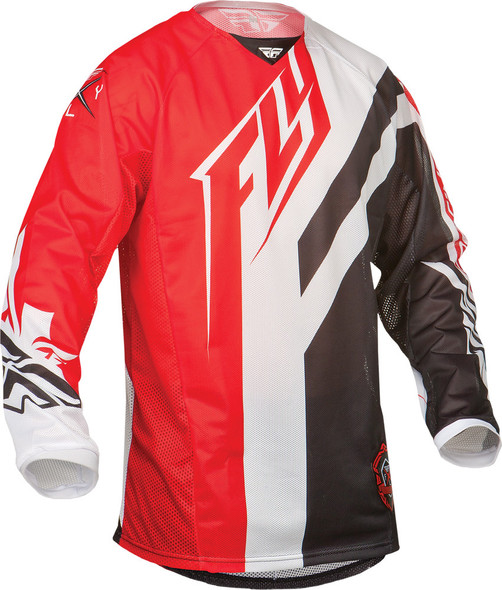 Fly Racing Kinetic Mesh-Tech Division Jersey Red/Black Yx 368-322Yx