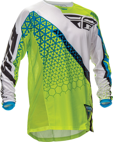 Fly Racing Kinetic Trifecta Jersey Green/White X 369-425X