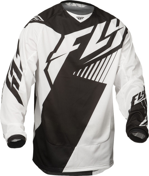 Fly Racing Kinetic Vector Mesh Jersey Black/White X 369-320X