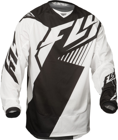 Fly Racing Kinetic Vector Mesh Jersey Black/White Yx 369-320Yx