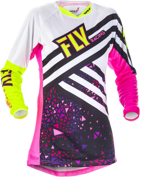Fly Racing Kinetic Women'S Jersey Neon Pink/Hi-Vis M 371-629M
