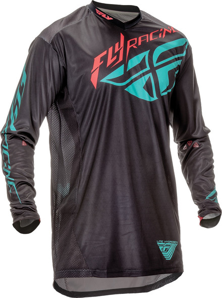 Fly Racing Lite Hydrogen Jersey Black/Teal X 369-728X