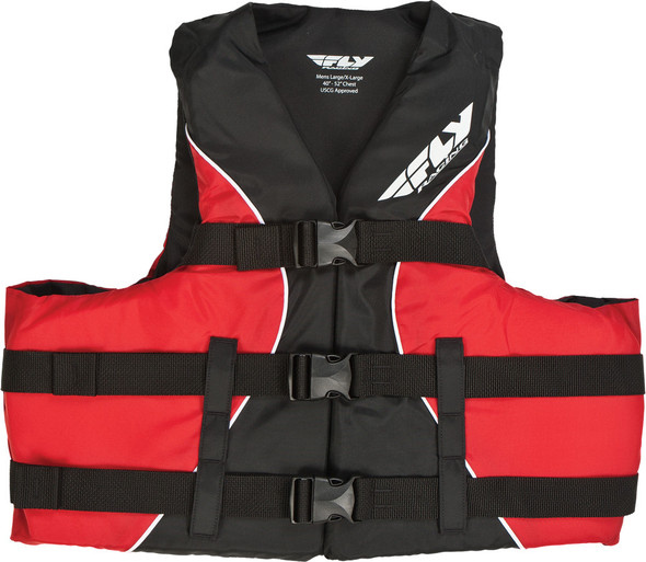 Fly Racing Adult Life Vest Red/Black Xs 46702784 Xs Red