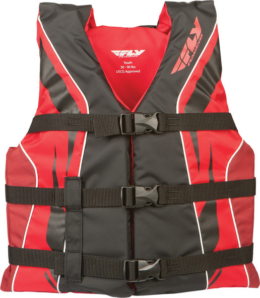 Fly Racing Fly Vest Nylon Black/Red Youth 112224-100-002-14