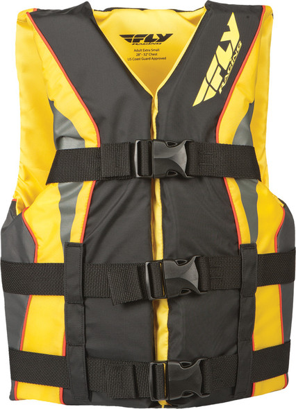 Fly Racing Fly Vest Nylon Black/Yellow 2X 112224-300-080-14