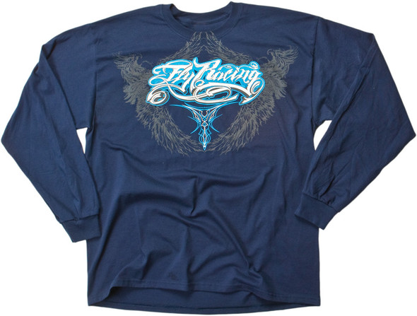 Fly Racing Custom Long Sleeve Tee Navy M 352-4021M