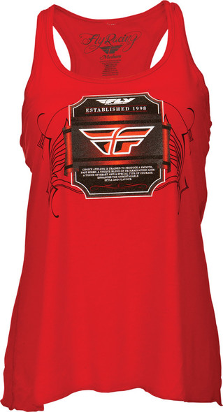 Fly Racing Established Ladies Tank Red S 356-6082S