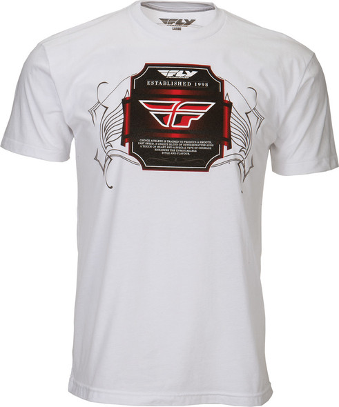 Fly Racing Established Tee White M 352-0464M
