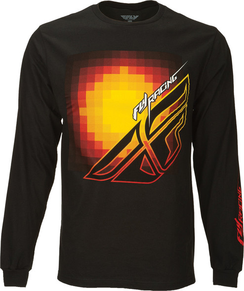 Fly Racing Grid L/S Tee Black S 352-4080S