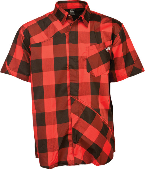 Fly Racing Jack Down Button Up Shirt Black/Red L 352-6102L