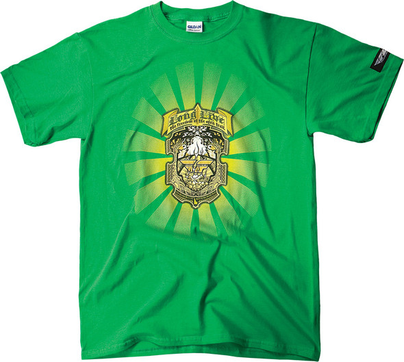 Fly Racing Long Live Tee Green L 352-0085L