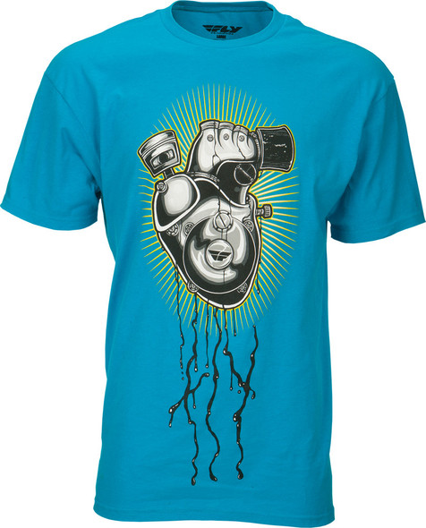 Fly Racing Moto Heart Tee Turquoise L 352-0489L