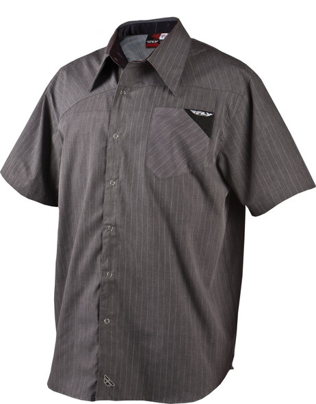 Fly Racing Pin-Stripe Shirt Black S 360-9357S