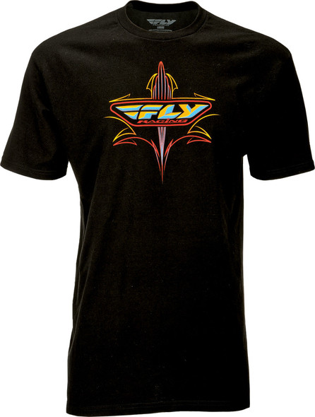 Fly Racing Pinstripe Tee Black X 352-0470X