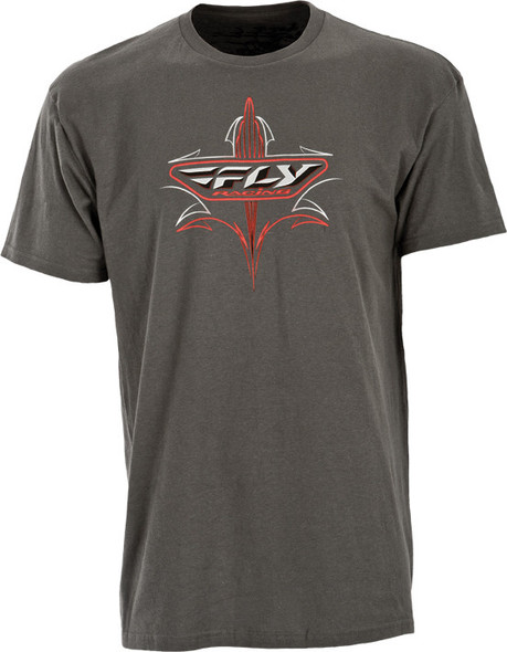 Fly Racing Pinstripe Tee Charcoal 2X 352-04762X