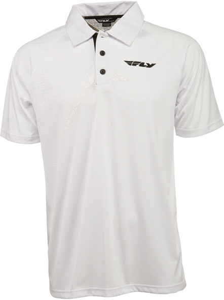 Fly Racing Polo White M 352-6144M