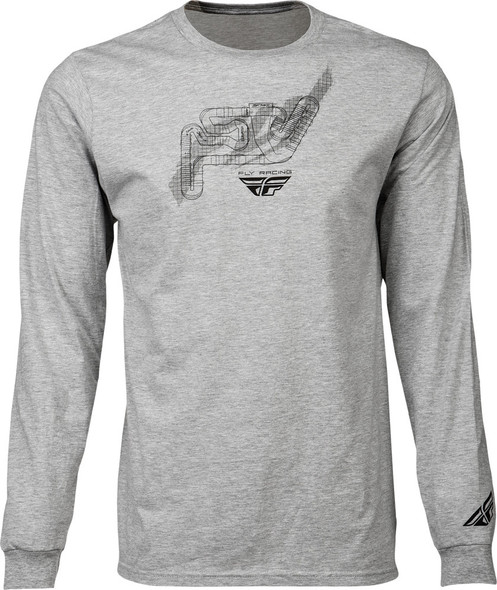 Fly Racing Track L/S Tee Heather 2X 352-41182X