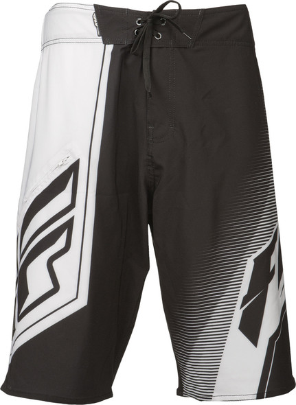 Fly Racing Victory Board Shorts Black/White Sz 34 353-18034