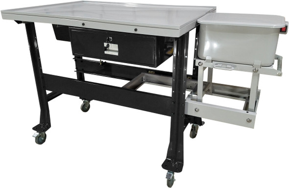 Ideal Premium Tear Down Table W/Part Washer Ptdt-Pw-1000-Blk