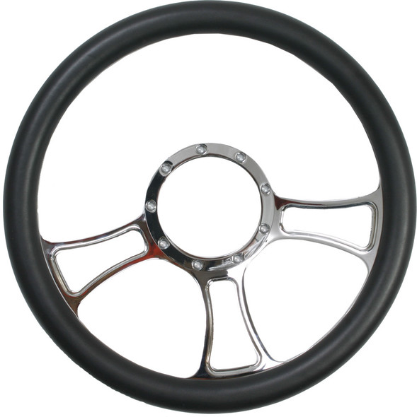 Billet Equip 3 Blade Steering Wheel Black Rhino 28-16001B