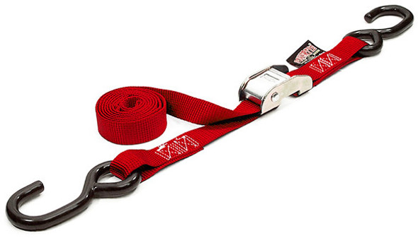 Powertye Tie-Down Cam S-Hook 1"X12' Red Each 22121Logo Each