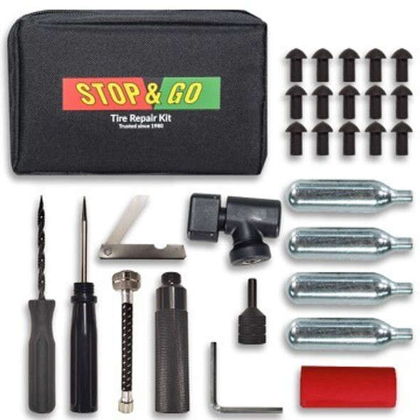 Stop & Go Pocket Tire Plugger Kit Plus Co2 Inflation 1001A