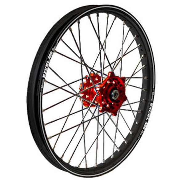 Dubya Front Wheel 1.60 X 21 Red Hub Black A60 Rim 56-3101Rb-A60