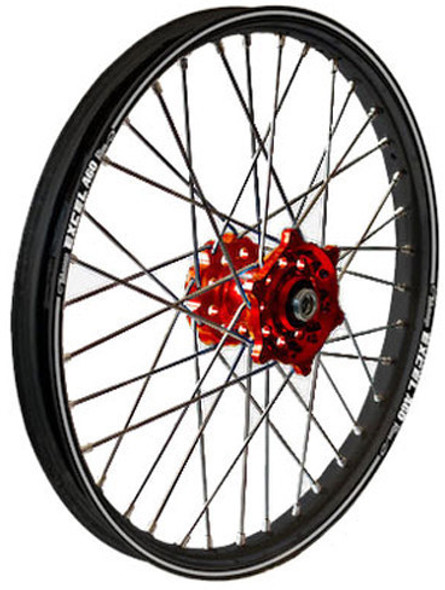 Dubya Rear Wheel 1.85 X 19 Red Hub Black A60 Rim 56-3154Rb-A60