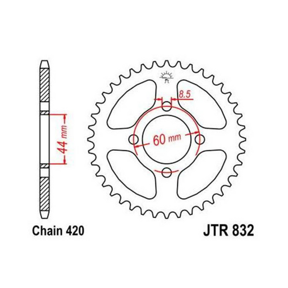 JT Sprocket 42 Tooth Jtr832.42