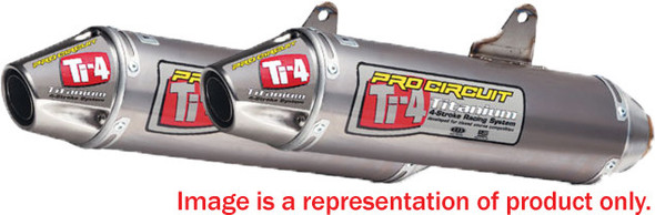 Pro Circuit Ti-4 Dual Slip-On Exhaust W/Mid Pipe 4H08250-Ti2