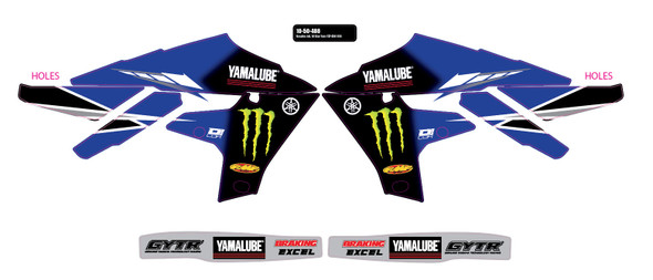 D-Cor Graphic Kit 2018 Star Yam Yzf 450 '18 10-50-488