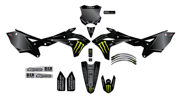 D-Cor Monster MEK Lights Out F 250 '17-18 Complete Graphic Kit 20-20-634