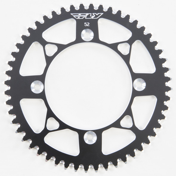 Fly Racing Rear Sprocket Aluminum 52T-420 Blk Hon Old 201-52 Blk