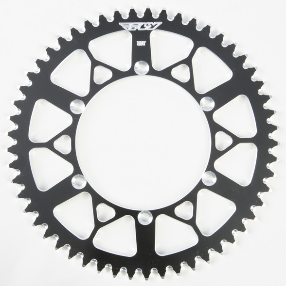 Fly Racing Rear Sprocket Aluminum 53T-520 Blk Kaw/Suz Old 422-53 Blk