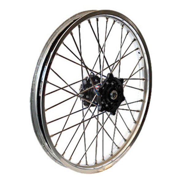 Dubya Front Wheel 1.60 X 21 Black Hub Silver Rim 56-3131Bs