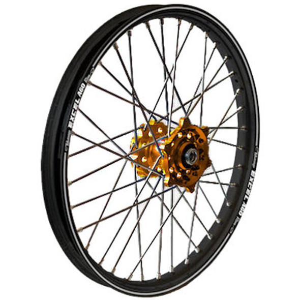 Dubya Front Wheel 1.60 X 21 Gold Hub Black Rim 56-3101Gb