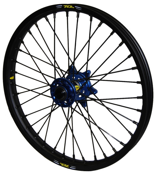 Pro-Wheel Wheel Front 1.60X21 Blue Hub Blk Rim/Blk Spoke/Blk Nipple 23-2903222