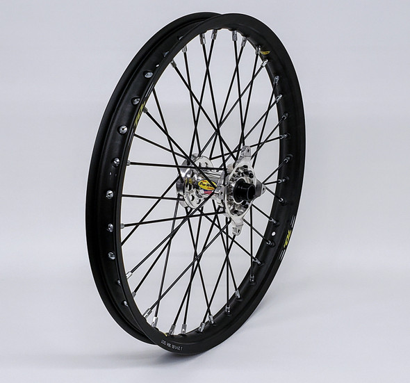 Pro-Wheel Wheel Front 1.60X21 Silver Hub Blk Rim/Blk Spoke/Sil Nipple 23-4501221