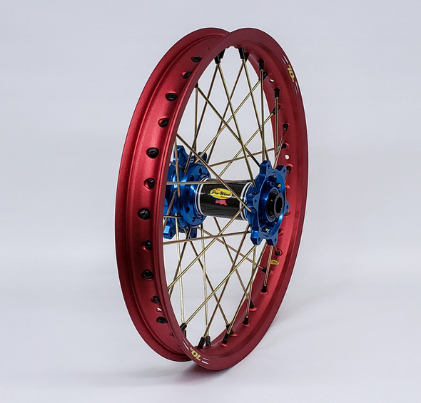 Pro-Wheel Wheel Rear 2.15X18 Red Hub Red Rim/Gld Spoke/Blk Nipple 24-1287742