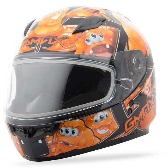 Gmax Gm-49Y Snow Helmet Attack Black/Orange Ys G2494250