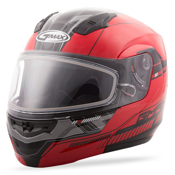 Gmax Md-04S Modular Quadrant Snow Helmet Red/Black 3X G2041209 Tc-1