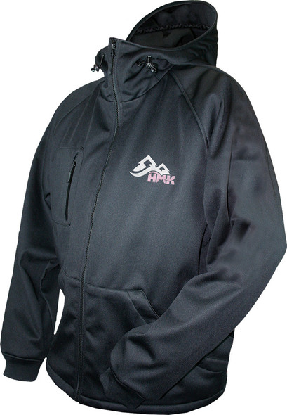 Hmk Ladies Hooded Tech Shell Black/Pink L Hm7Htspl