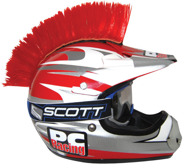 Pcracing Helmet Mohawk W/Suction Cup Red Pchmscred