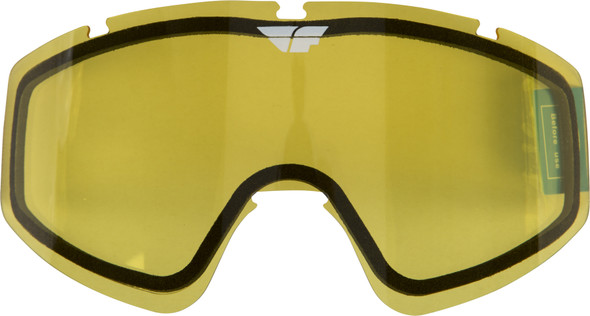 Fly Racing 2018 Dual Lens Yellow No T.O. Pins Fly-Snw Yellow