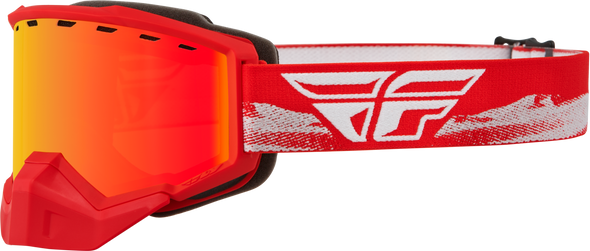 Fly Racing Focus Snow Goggle Red/Grey W/ Red Mirror/Amber Lens 37-50079