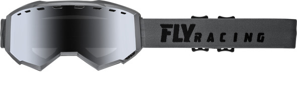 Fly Racing Focus Youth Snow Goggle Grey W/Silver Mirror Smoke Lens Fld-002