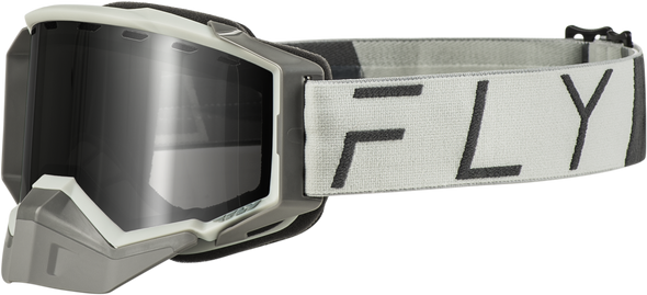 Fly Racing Zone Pro Snow Goggle Grey W/ Silver Mir/Plrzd Smoke Lens Flb-24Zp7