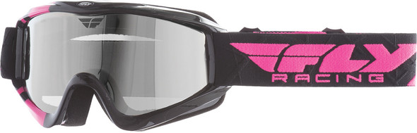 Fly Racing Zone Pro Snow Goggle Pink W/Chrome Smoke Dual Lens 37-3031