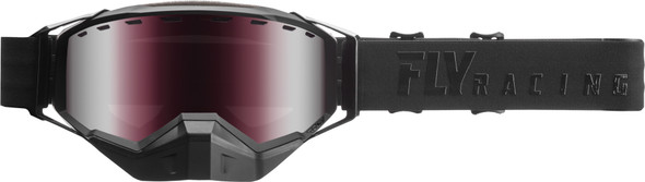 Fly Racing Zone Snow Goggle Black W/Silver Mirror Rose Lens Flb-037