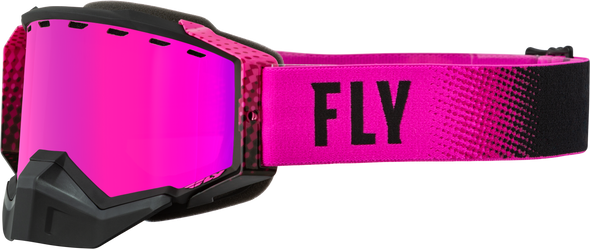 Fly Racing Zone Snow Goggle Black/Pink W/ Pink Mirror/Pink Lens 37-50265